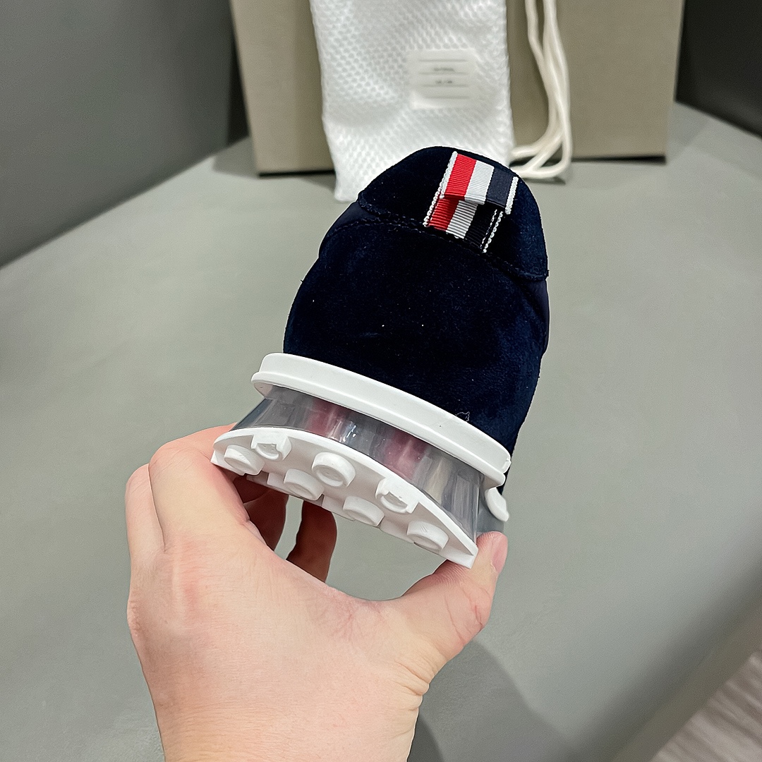 THOM BROWNE Blue Woven Sneaker with Cow Skin Liner from Early Autumn Series – Size 38-44 (P888) - 图片 9