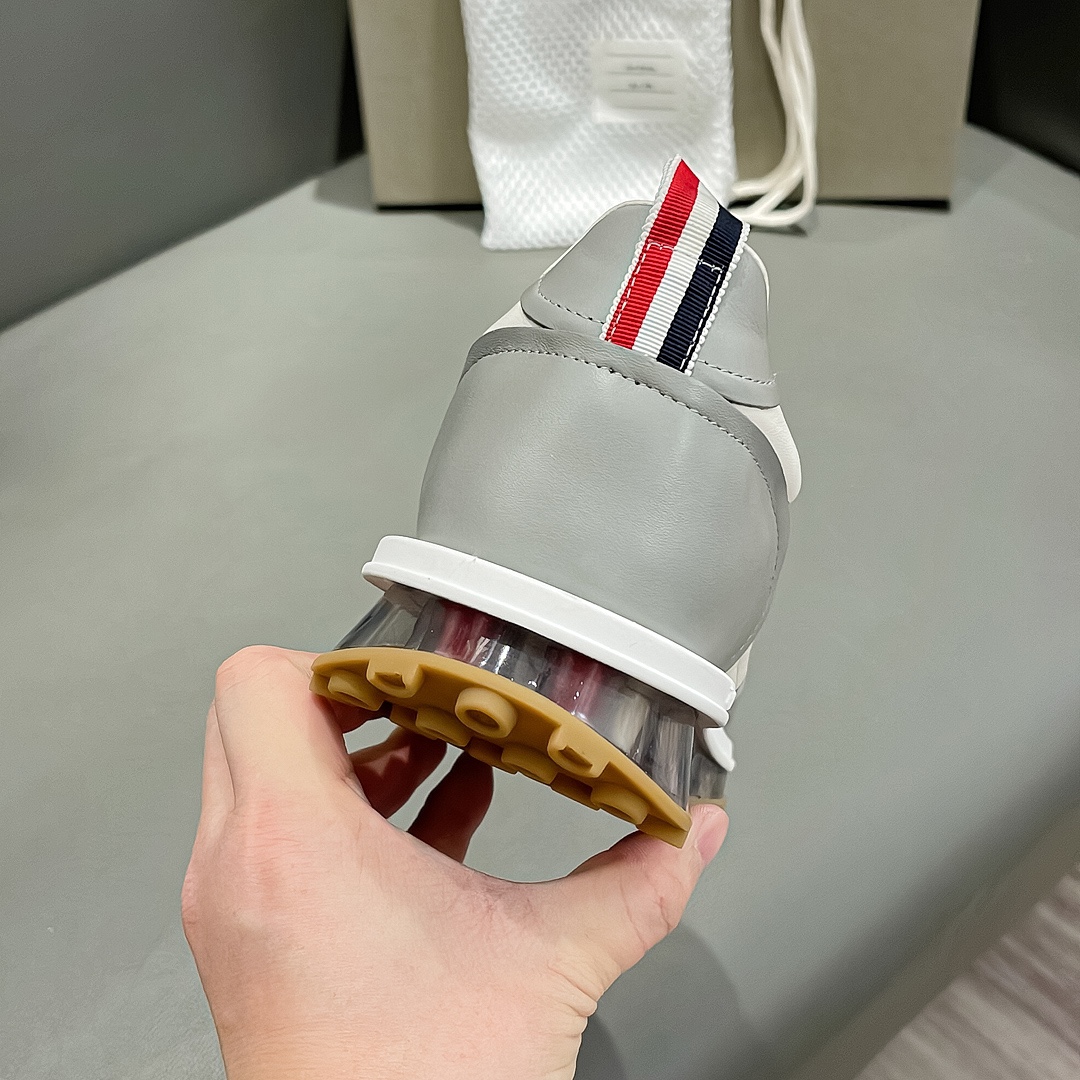 “THOM BROWNE White Sneakers with Cow Skin Liner from Early Fall Collection – Size 38-44, $936” - 图片 9