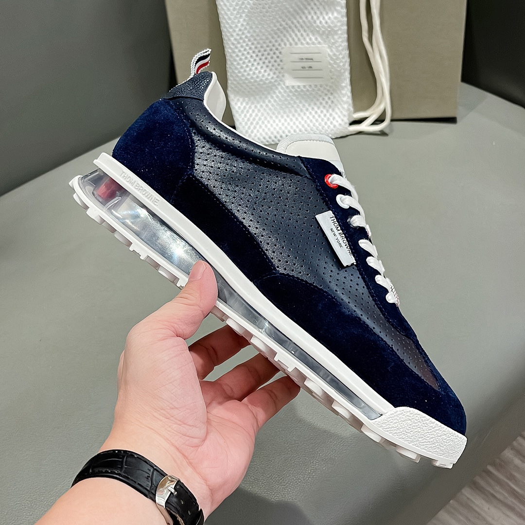 THOM BROWNE Blue Sneaker with White Rubber Soles from Early Autumn Series – Size 38-44 – $936 - 图片 4