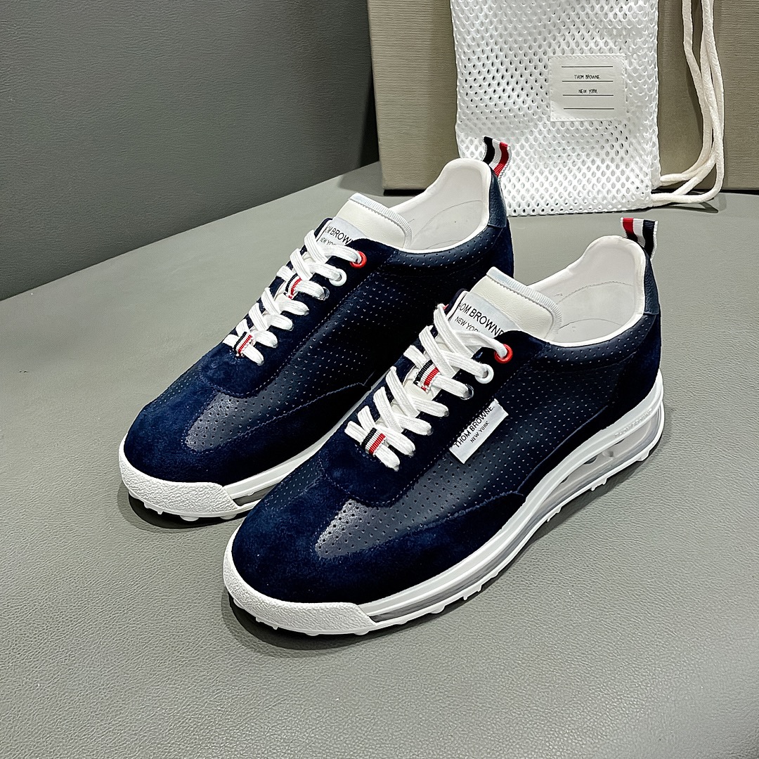 THOM BROWNE Blue Sneaker with White Rubber Soles from Early Autumn Series – Size 38-44 – $936 - 图片 3