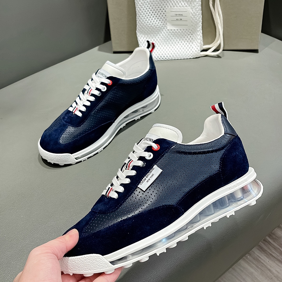 THOM BROWNE Blue Sneaker with White Rubber Soles from Early Autumn Series – Size 38-44 – $936 - 图片 6