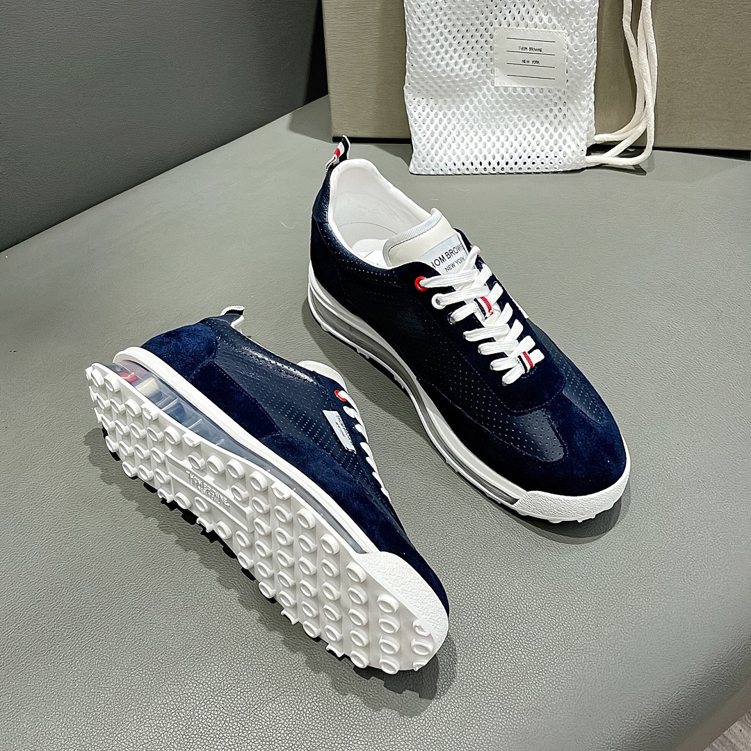THOM BROWNE Blue Sneaker with White Rubber Soles from Early Autumn Series – Size 38-44 – $936 - 图片 2