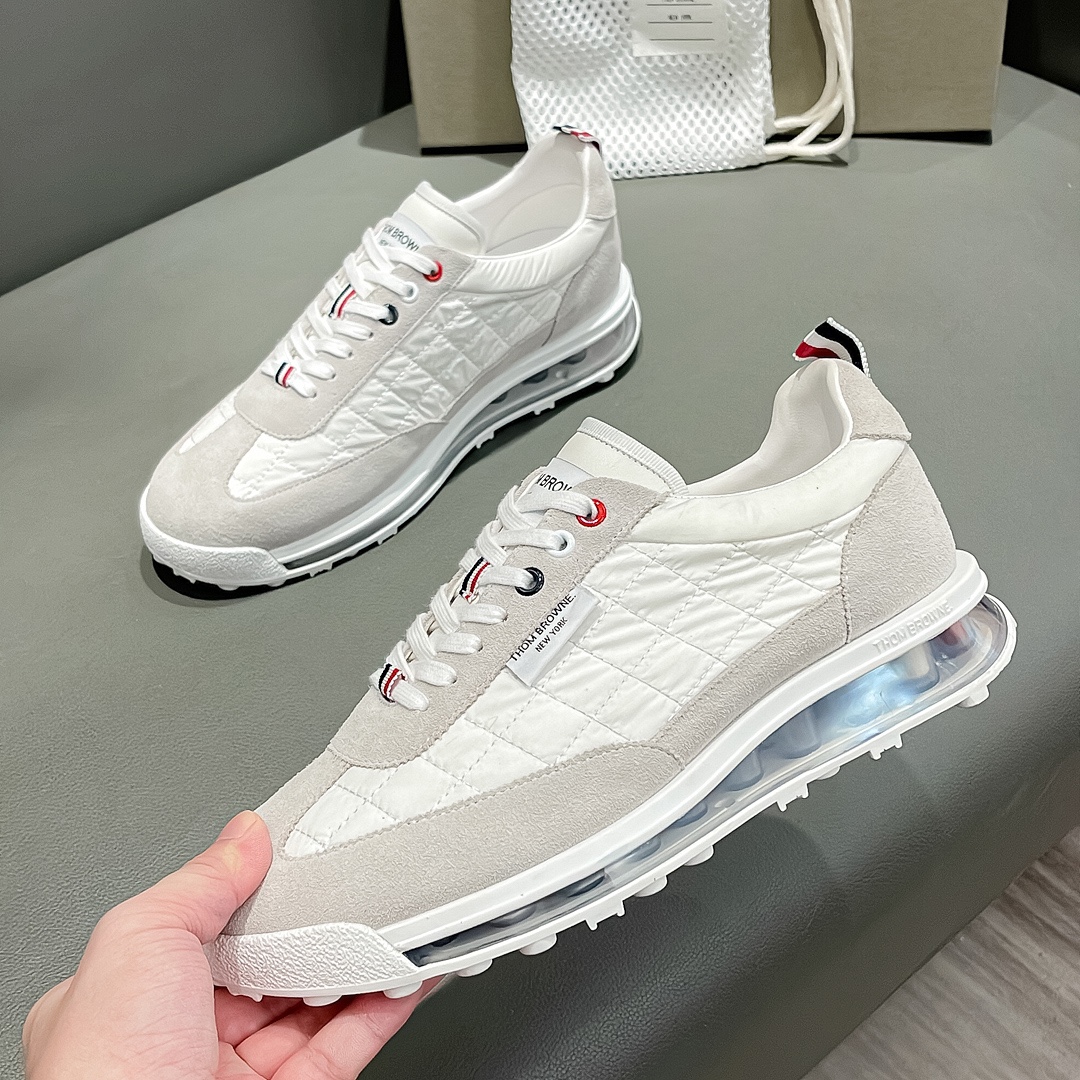 THOM BROWNE White Woven Sneakers from Early Autumn Series – Detailed Review and Pricing - 图片 6