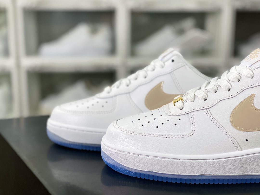 Air Force 1'07 Low Retro SP Air Force One low-top classic versatile casual sports sneakers ”leather white khaki gradient hook” C03363-368