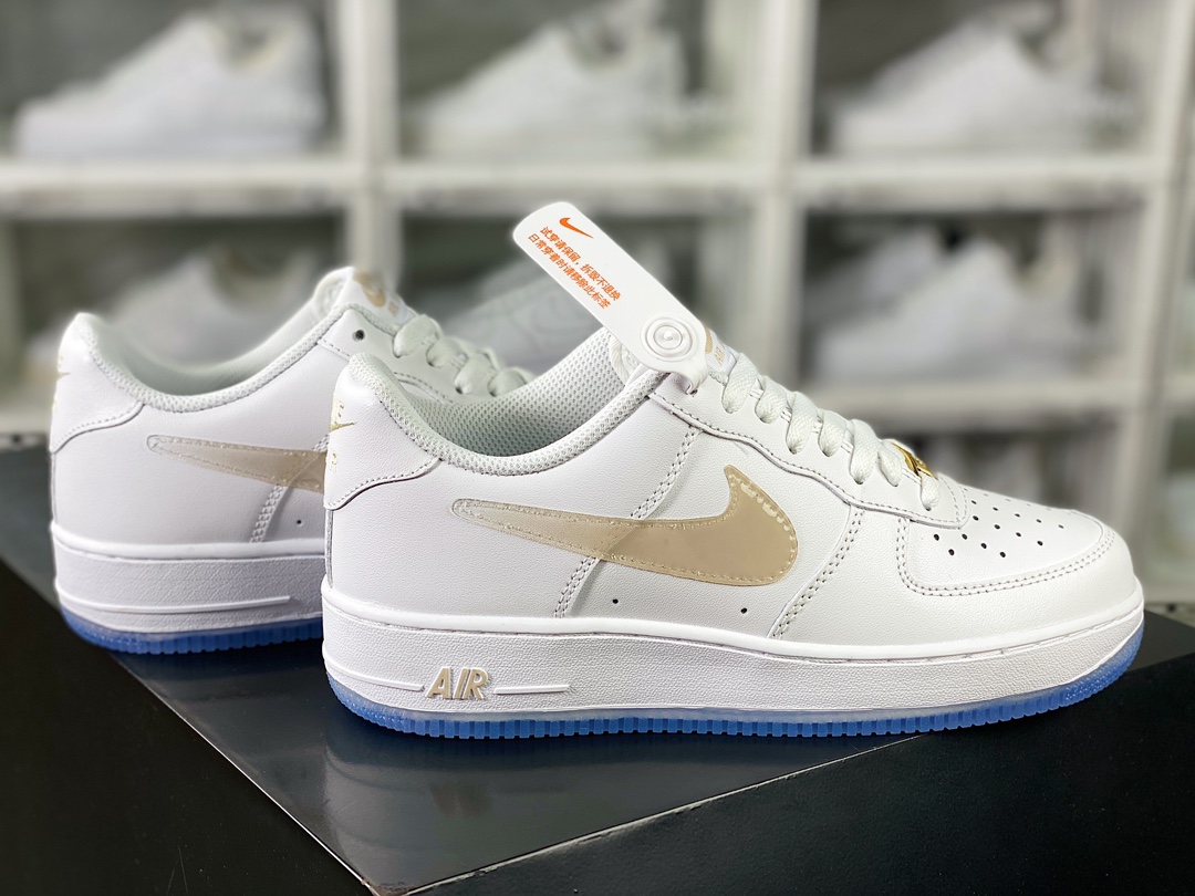 Air Force 1'07 Low Retro SP Air Force One low-top classic versatile casual sports sneakers ”leather white khaki gradient hook” C03363-368