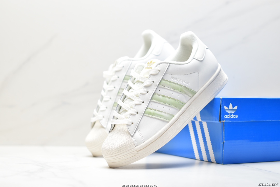 140 阿迪达斯Adidas三叶草 Originals Superstar Pride RM贝壳头系列低帮经典百搭休闲运动板鞋 FQ1906