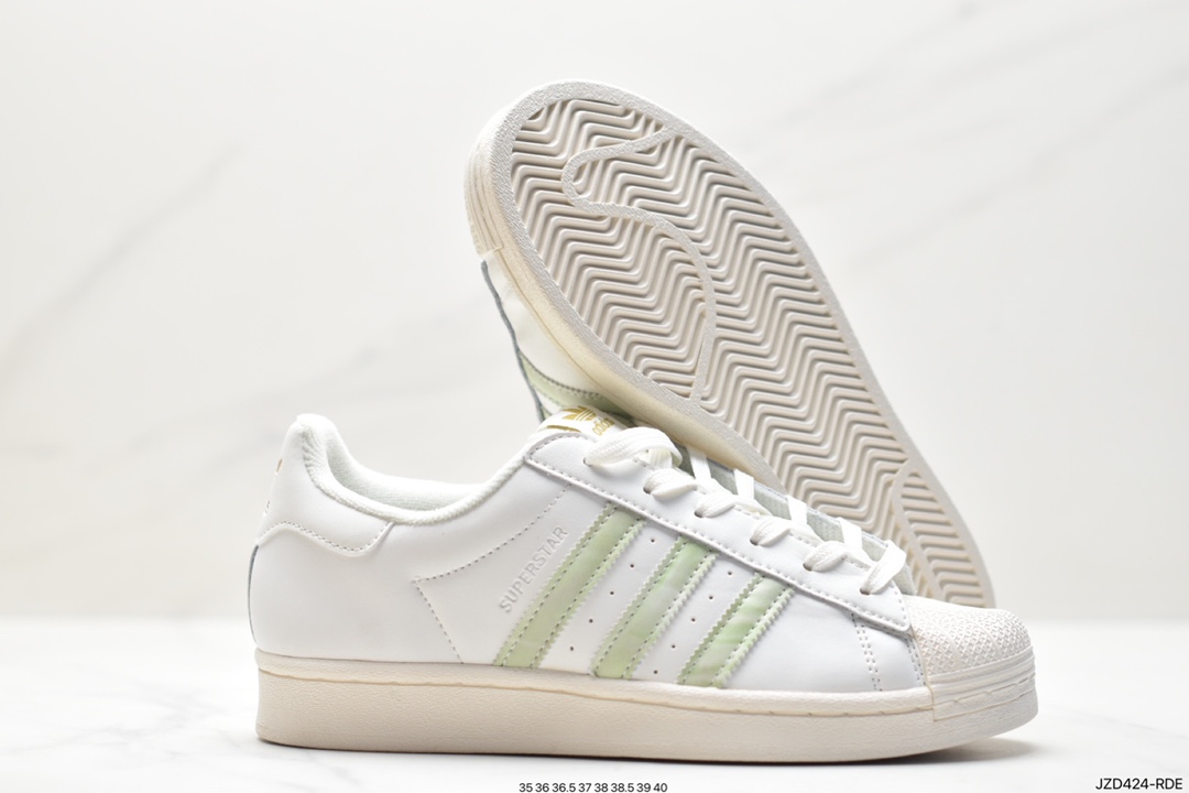 140 阿迪达斯Adidas三叶草 Originals Superstar Pride RM贝壳头系列低帮经典百搭休闲运动板鞋 FQ1906