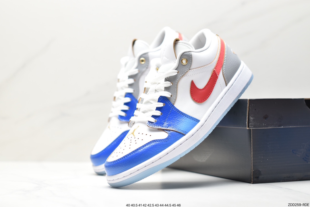 Air Jordan 1 Low White Blue Red FN8901-164