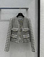 Chanel Clothing Coats & Jackets Black White Weave Damier Azur Fall/Winter Collection