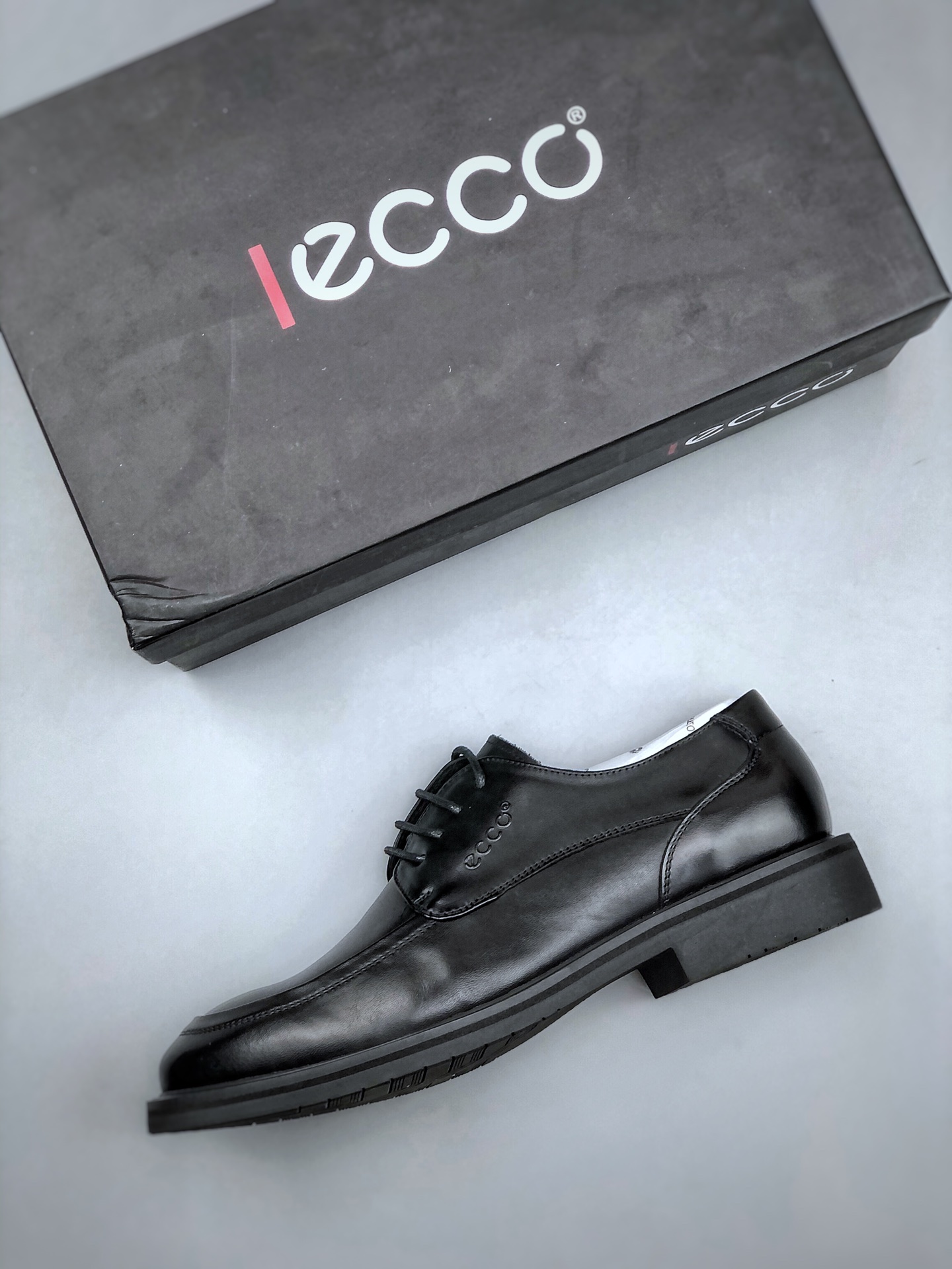 ECCO men's business leather shoes spring and autumn commuting travel genuine leather shoes