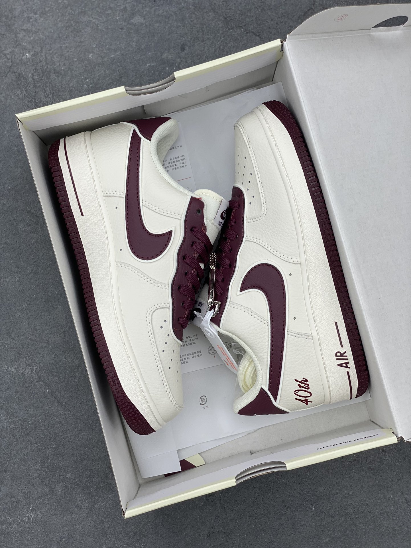 Nike Air Force 1 '07 Low: Beige & Burgundy, Classic Comfort & Style 10 i1693685129 4699 8