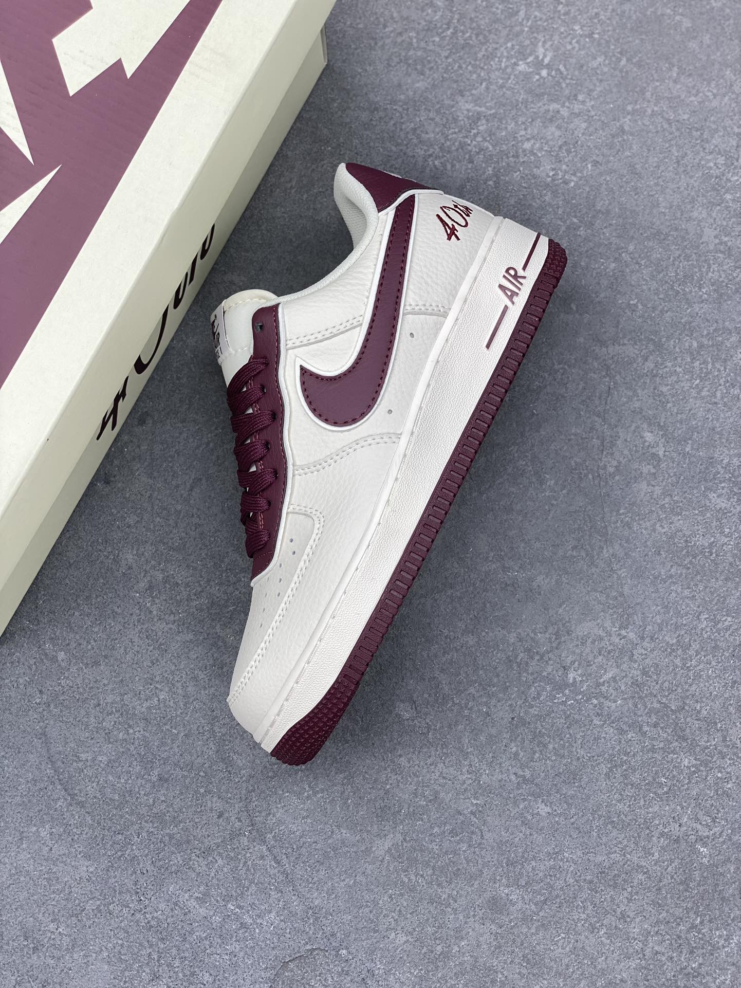 Nike Air Force 1 '07 Low: Beige & Burgundy, Classic Comfort & Style 8 i1693685129 6553 6