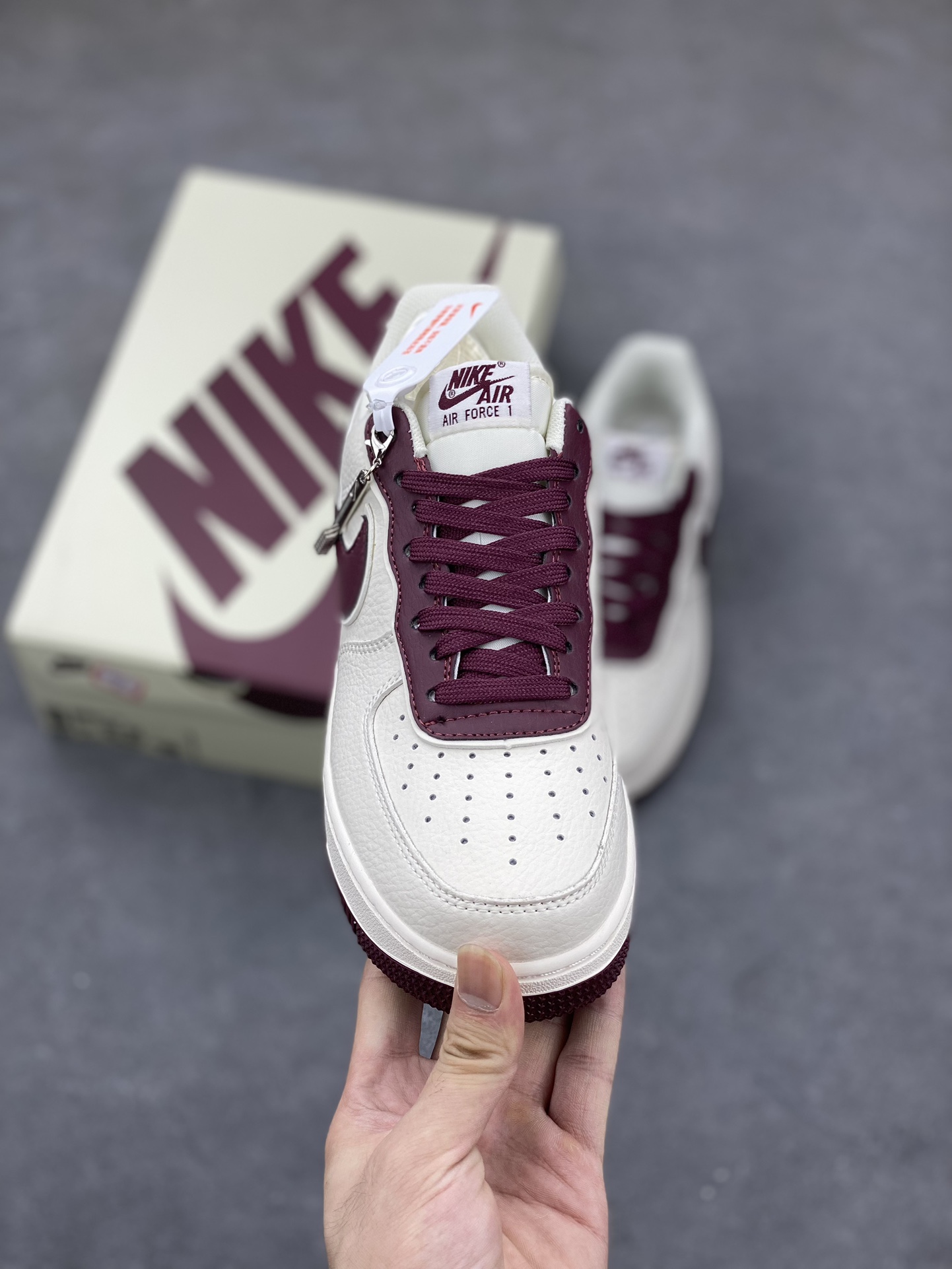 Nike Air Force 1 '07 Low: Beige & Burgundy, Classic Comfort & Style 3 i1693685129 7908 1