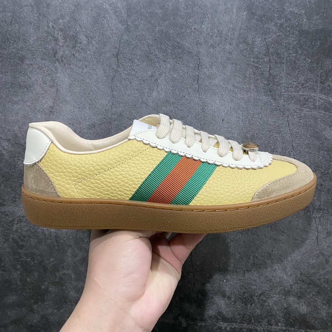 [Dongguan version] Gucci G74 Web Low Sneakers G74 series low-top gentleman versatile leather German training casual sneakers