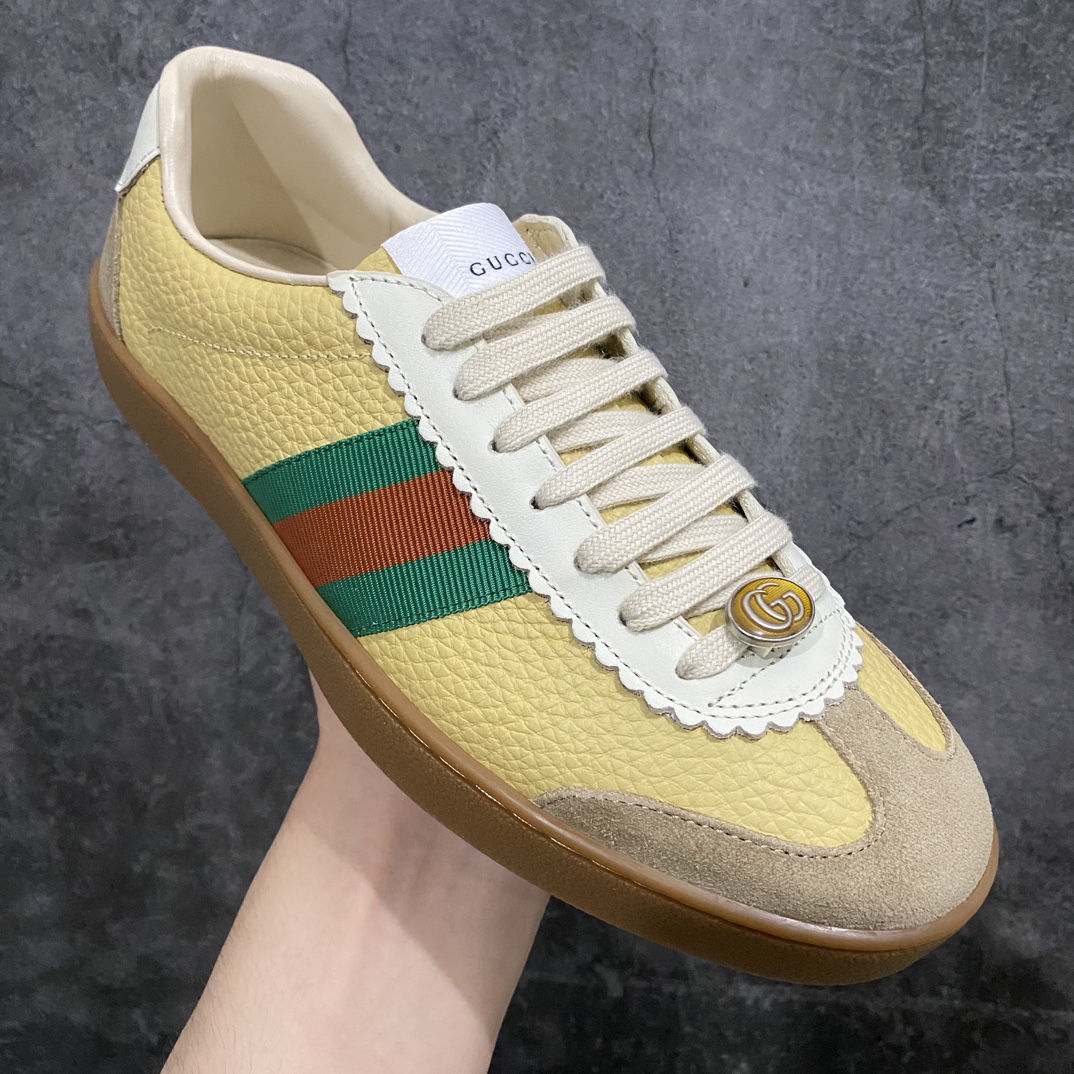 [Dongguan version] Gucci G74 Web Low Sneakers G74 series low-top gentleman versatile leather German training casual sneakers