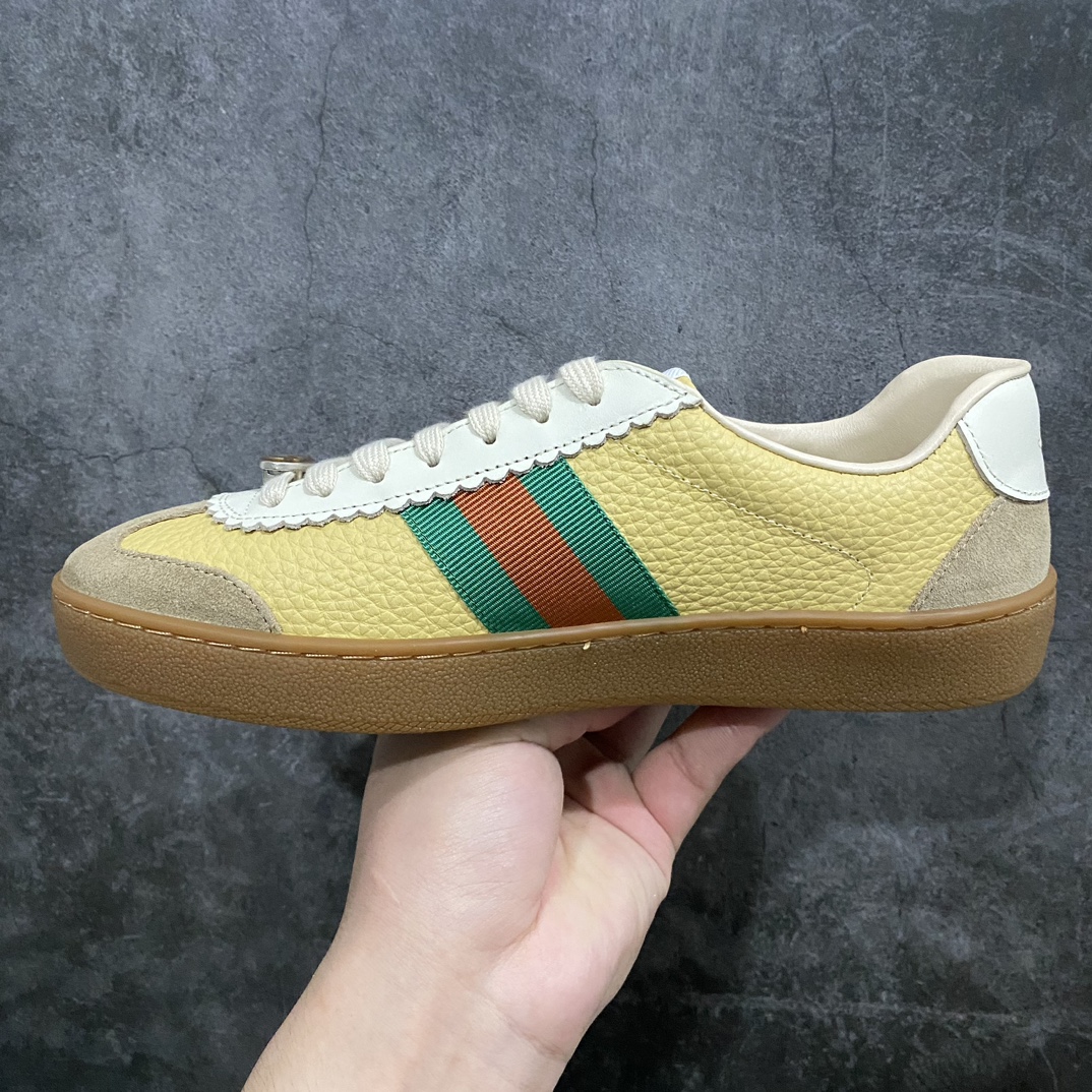 [Dongguan version] Gucci G74 Web Low Sneakers G74 series low-top gentleman versatile leather German training casual sneakers