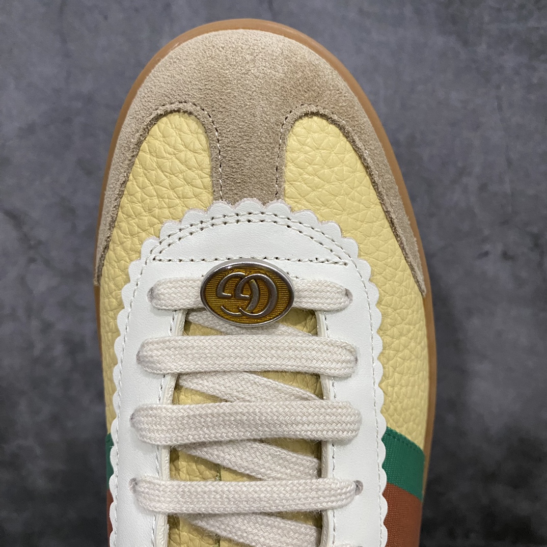 [Dongguan version] Gucci G74 Web Low Sneakers G74 series low-top gentleman versatile leather German training casual sneakers