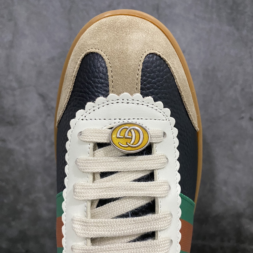 [Dongguan version] Gucci G74 Web Low Sneakers G74 series low-top gentleman versatile leather German training casual sneakers