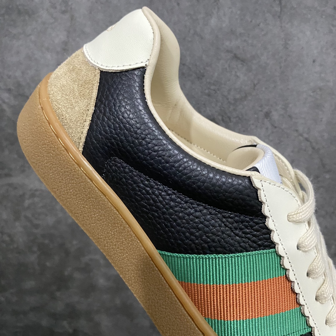 [Dongguan version] Gucci G74 Web Low Sneakers G74 series low-top gentleman versatile leather German training casual sneakers