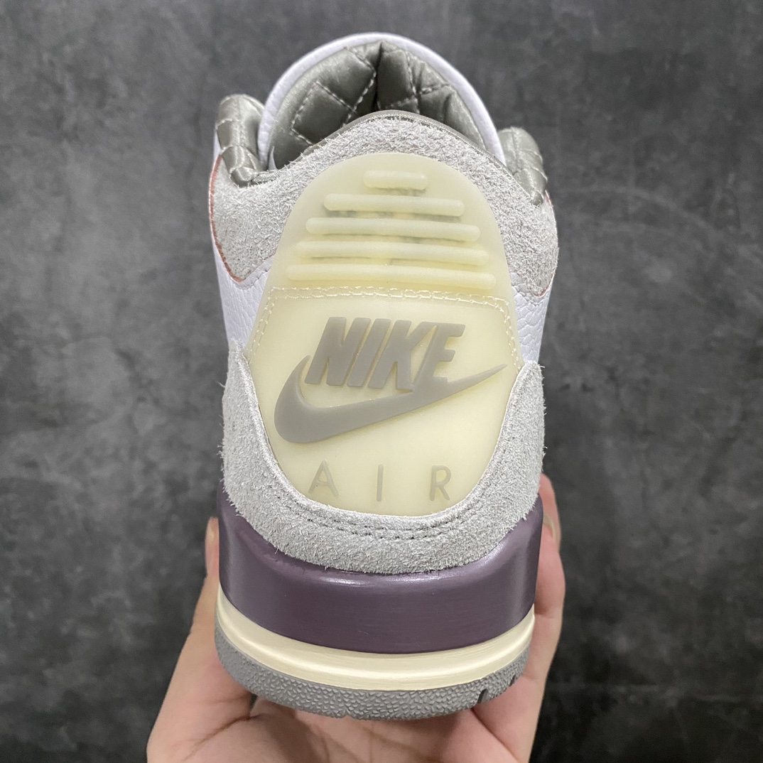 [Little Green x] A Ma Maniére x Air Jordan AJ3 Retro AMM joint white purple gray DH3434-110