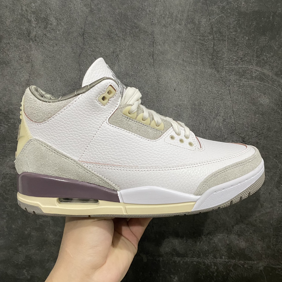 [Little Green x] A Ma Maniére x Air Jordan AJ3 Retro AMM joint white purple gray DH3434-110