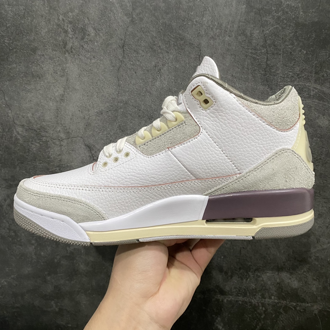 [Little Green x] A Ma Maniére x Air Jordan AJ3 Retro AMM joint white purple gray DH3434-110