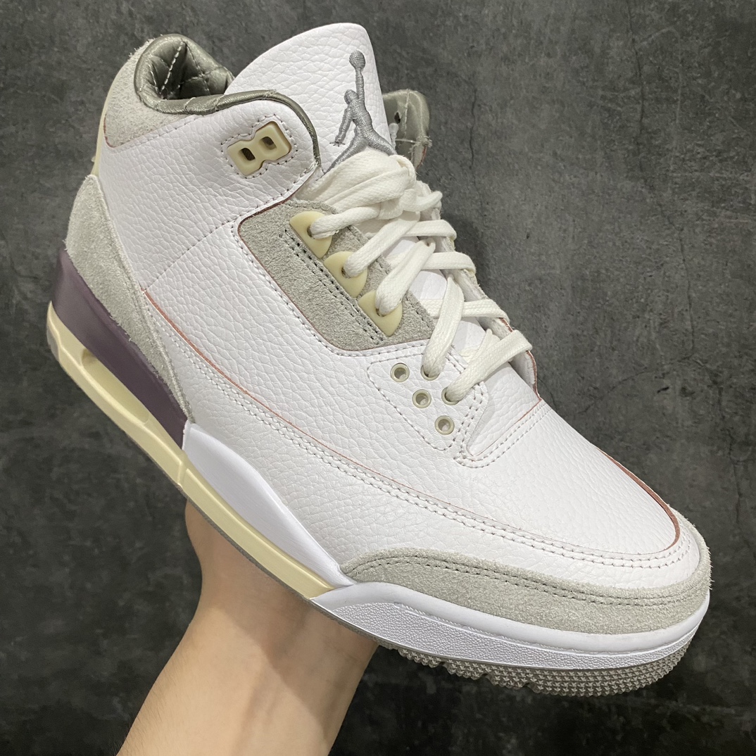 [Little Green x] A Ma Maniére x Air Jordan AJ3 Retro AMM joint white purple gray DH3434-110