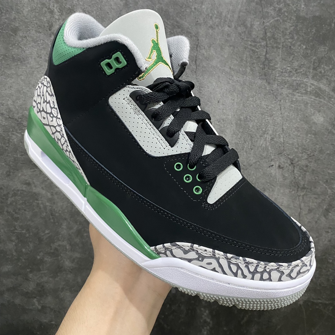 [Little Green x] Air Jordan AJ3 Retro Black Green CT8532-030