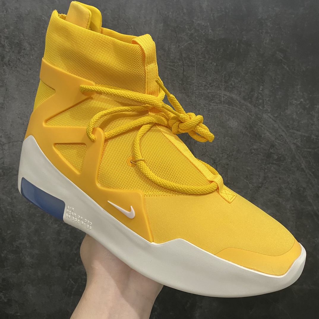 550 【S2版本】NK Air Fear of God 1 联名高街FOG 高帮球鞋 黄白 纯原系列 AR4237-700