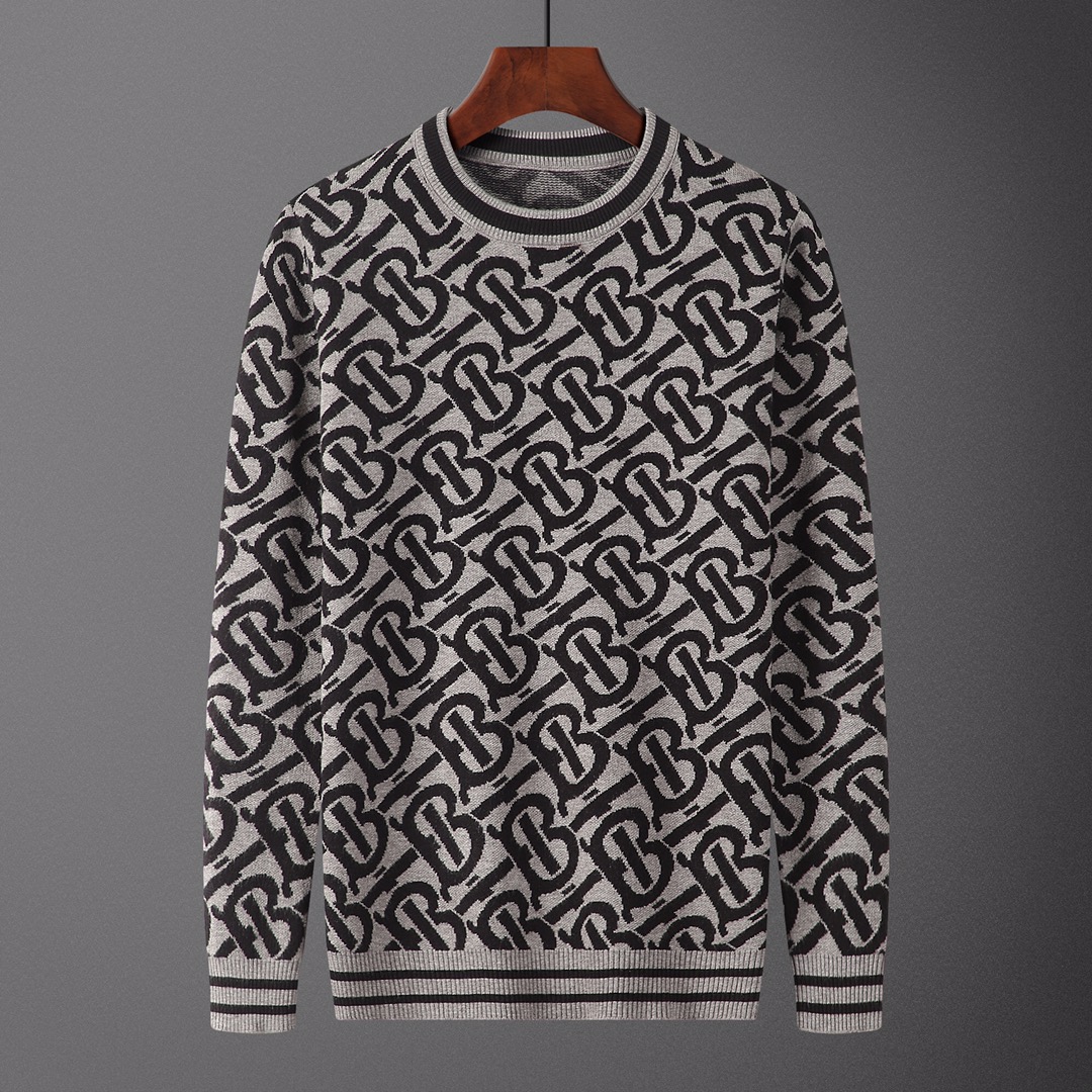 BUR•BERRY, suéter, número de modelo M2169#, tallas: M-XXXL, tela: modal, anti-pilling, color: gris