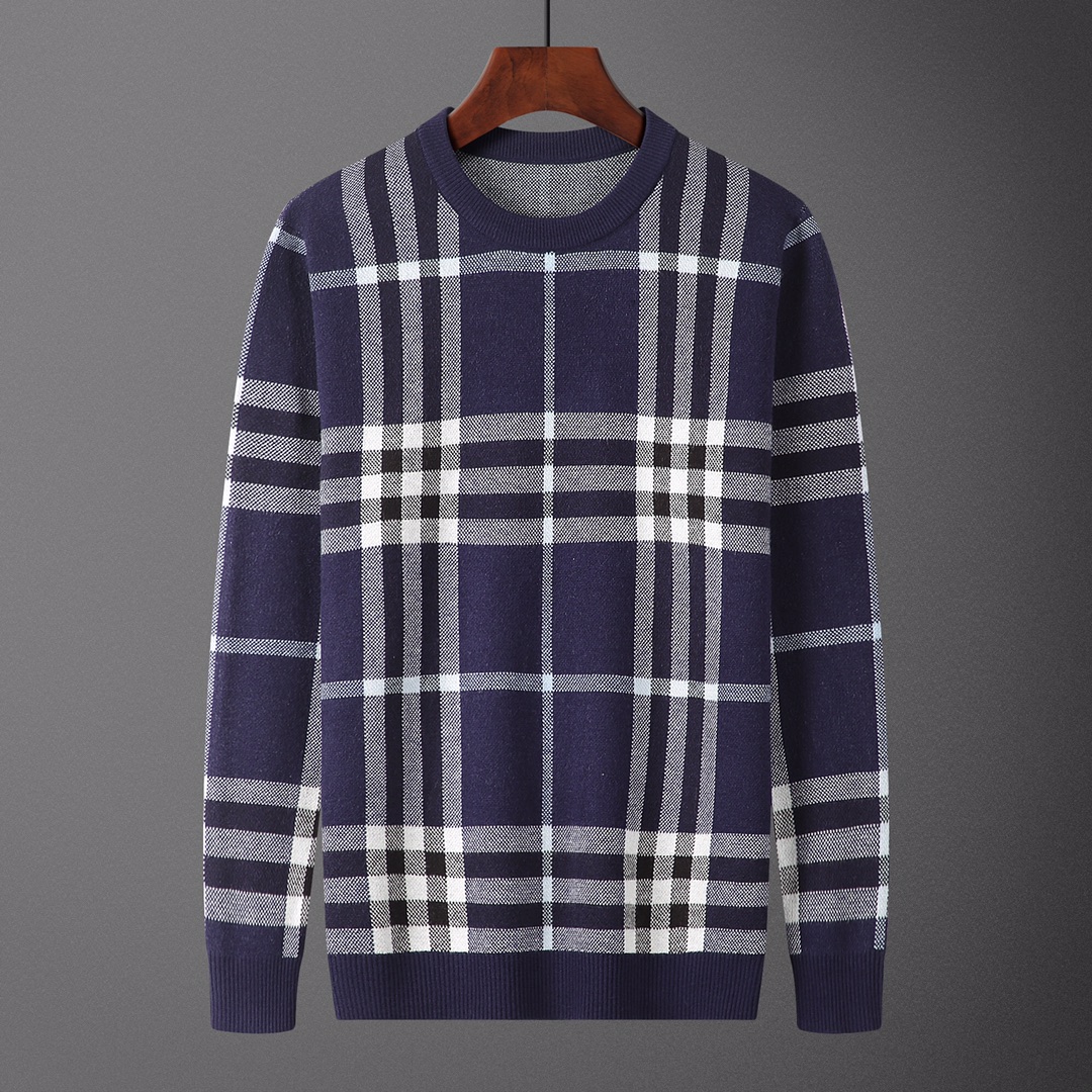 BUR•BERRY, suéter, modelo M2131#, tallas: M-XXXL, tejido: modal, anti-pilling, color: azul marino