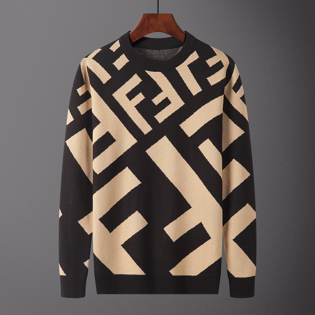 FEN•DI, suéter, estilo M2180#, tallas: M-XXXL, tejido: modal. anti-pilling, color: negro