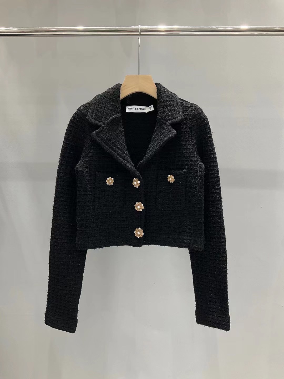 Chanel Clothing Coats & Jackets Shirts & Blouses Black Knitting Long Sleeve