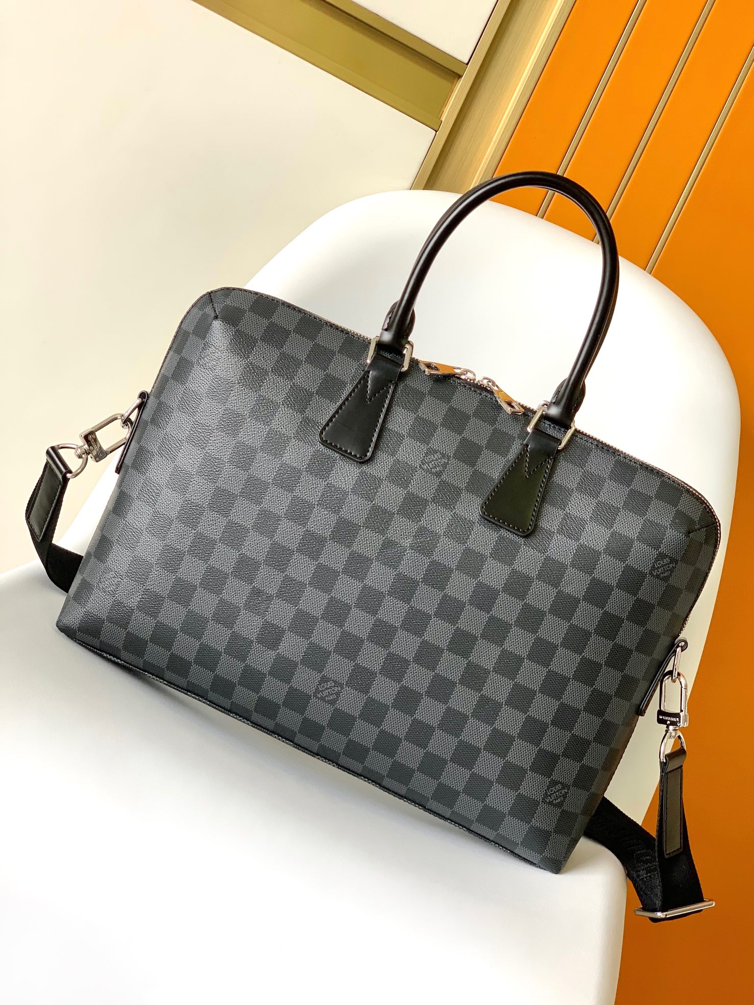 Louis Vuitton LV Porte-Documents Jour Briefcase Travel Bags UK Sale
 Men Damier Cobalt Canvas Casual N48224
