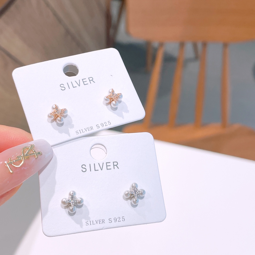 Massivsilber Ohrringe Mädchenhaft Party Silber