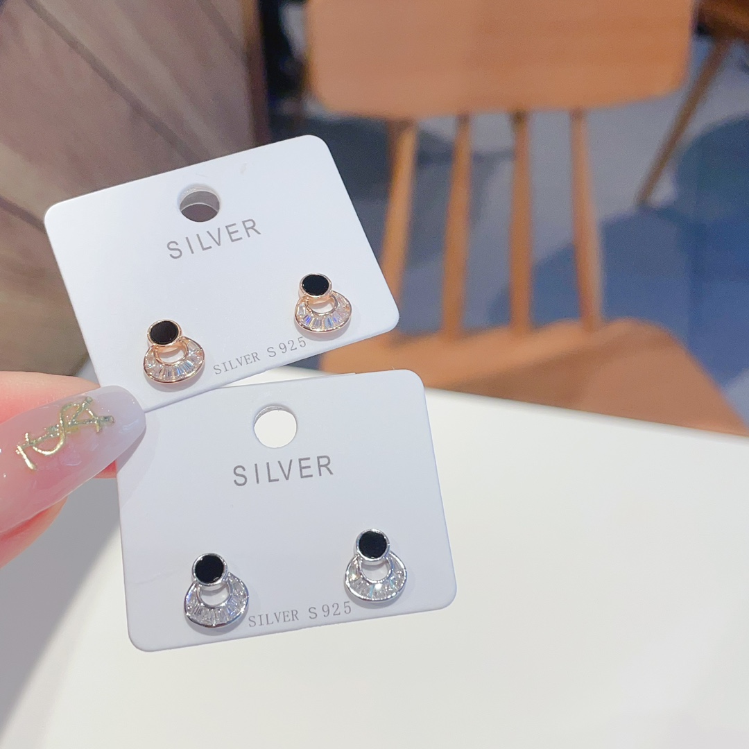 S925 Sterlingsilber Ohrringe Filigran Hochzeitsgeschenk Gold