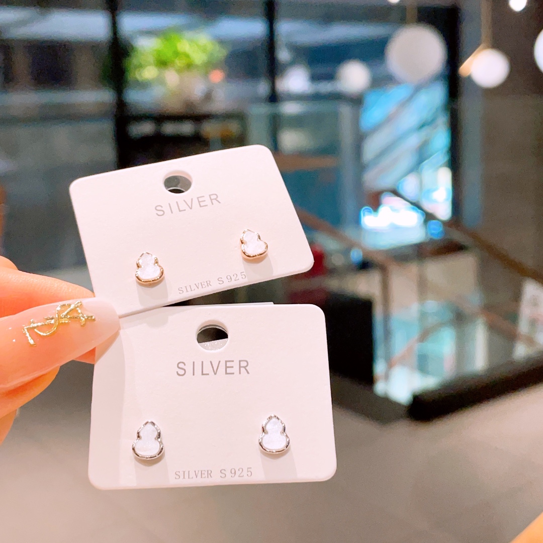 Hochglanzpoliertes Silber Ohrringe Frisch Geständnis Silber