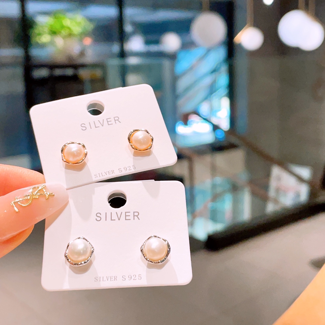 Hypoallergenes Silber Ohrringe Elegant Büro Silber