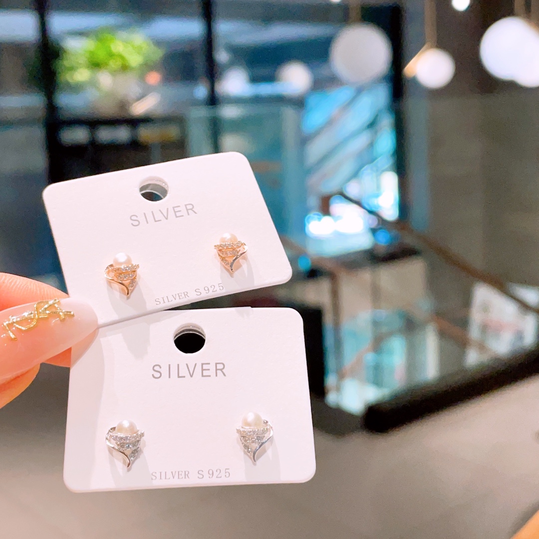 Allergiearmes Silber Ohrringe Mädchenhaft Jahrestag Silber