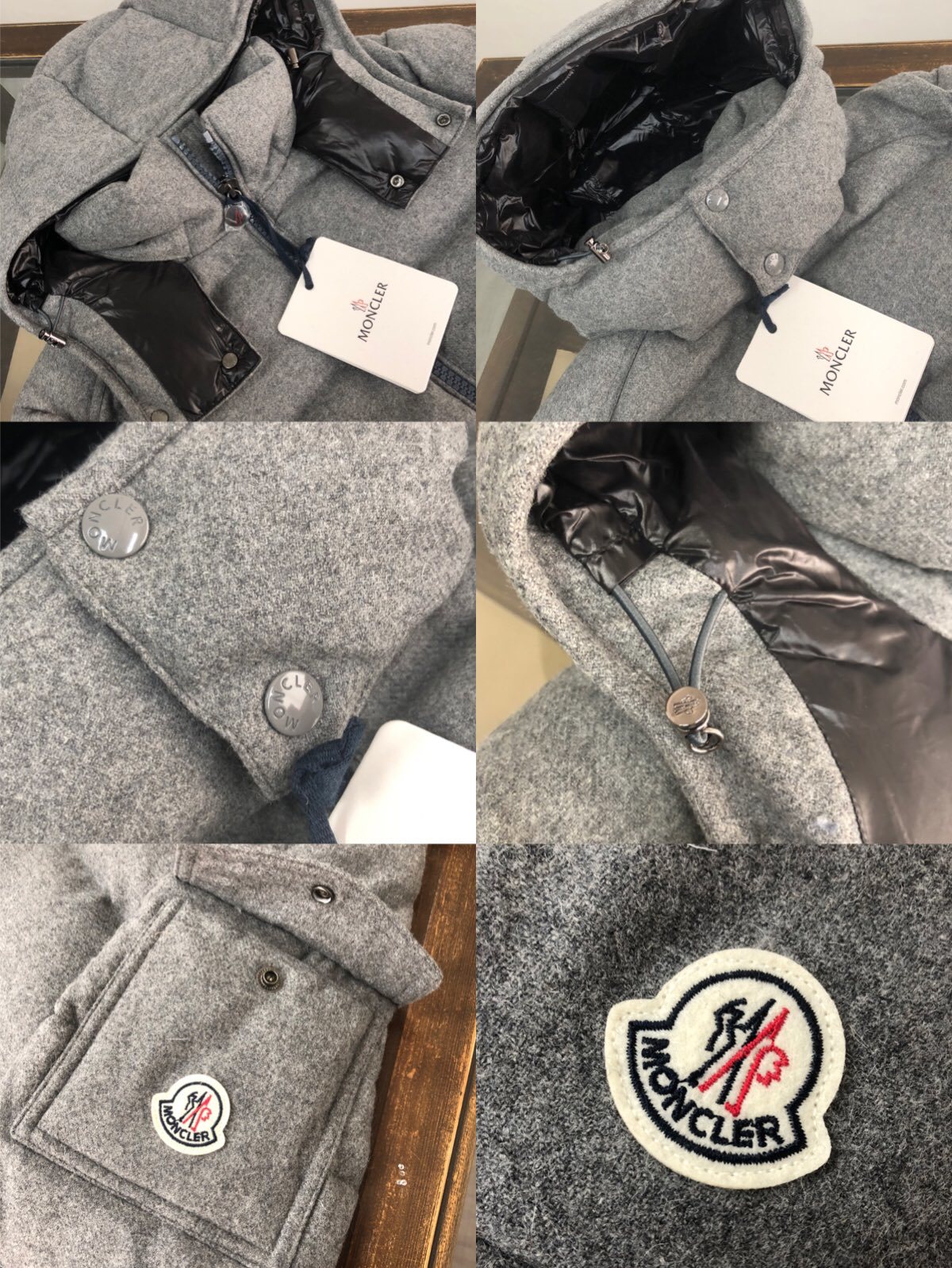 MONCLER 蒙口 最新经典玛雅款灰色🔥采用羊毛面料,全新订制五金辅料,90白鸭绒填充,男女同款,今年