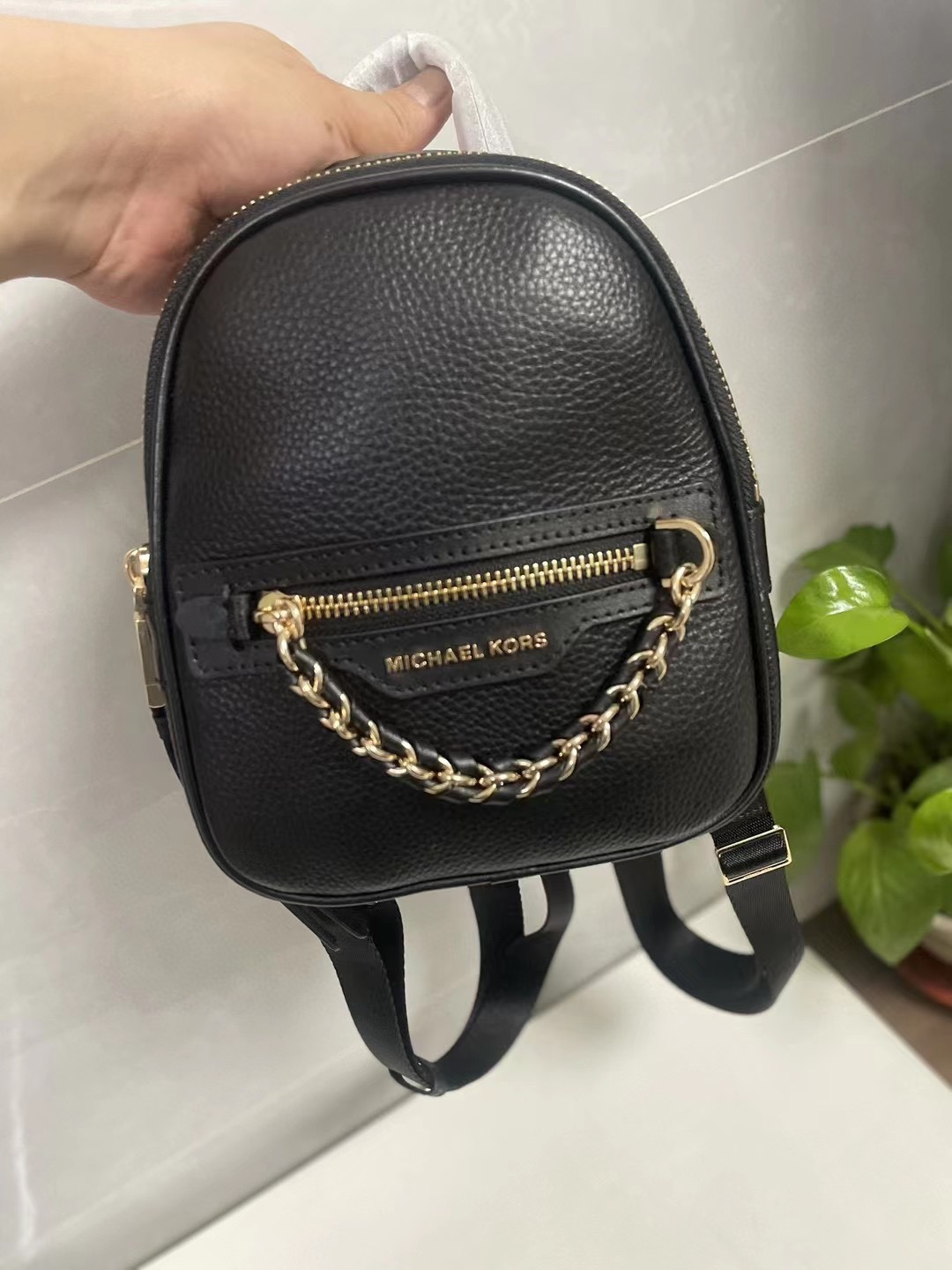 Michael Kors ～迷你全皮背包黑色，2023年新款