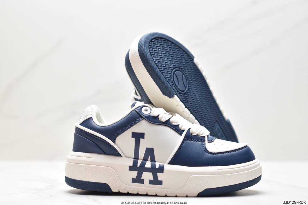 MLB Chunky Liner Senior Shoes Series NY Print New York Yankees Heightened Thick Bottom All-match Casual Shoes 3ASXLB3N