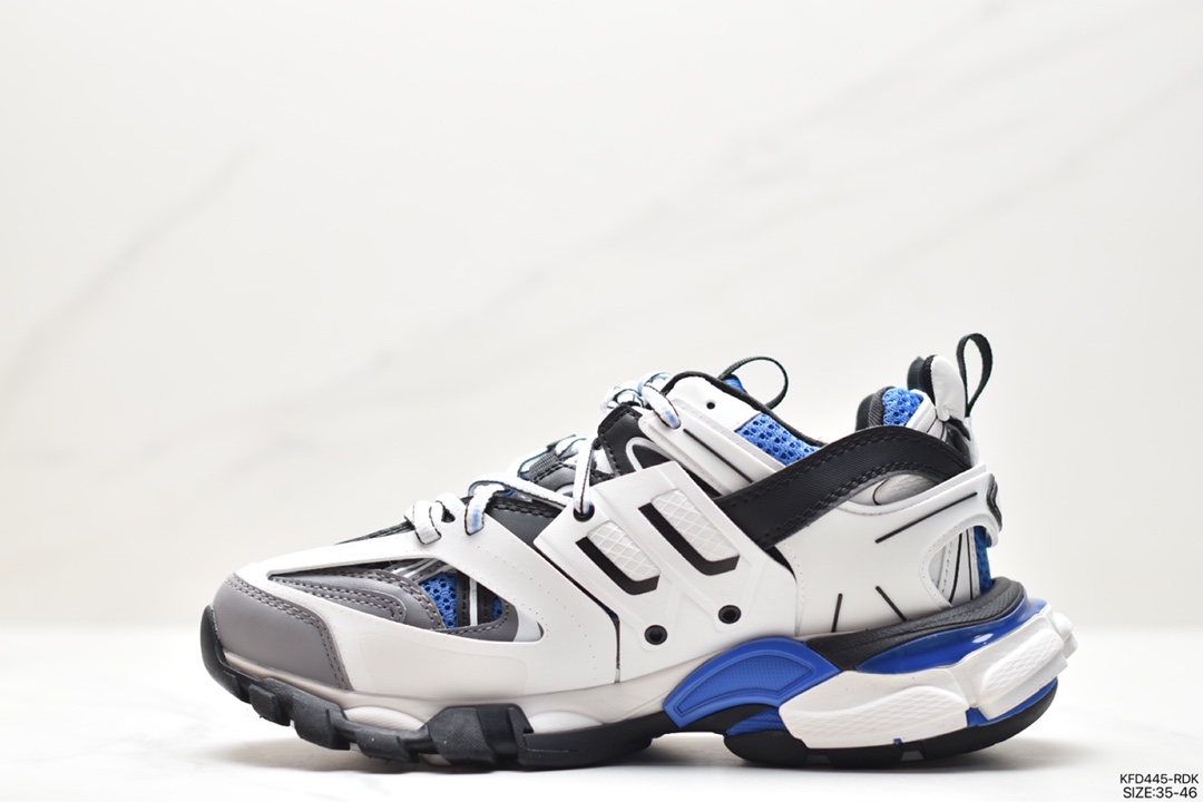 Balenciaga Track Trainers 3.0 Retro Wild Running Daddy Trendy All-match Jogging Shoes ”Off-white Chocolate Brown” 542436 W3SR6 2501