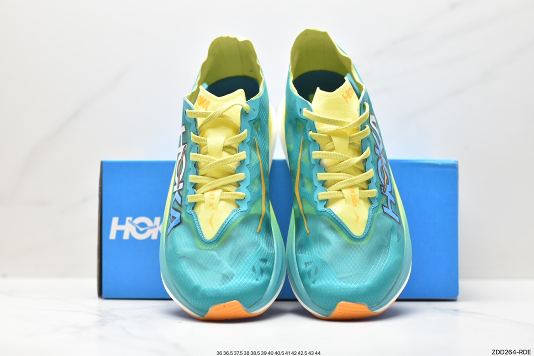 HOKA ONE ONEU ROCKETX2 real carbon outsole translucent cicada wing upper breathable running shoes 1127927