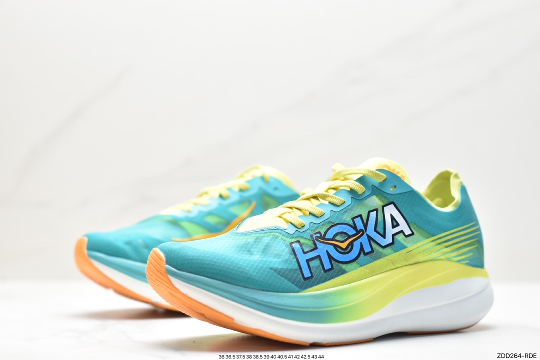 HOKA ONE ONEU ROCKETX2 real carbon outsole translucent cicada wing upper breathable running shoes 1127927