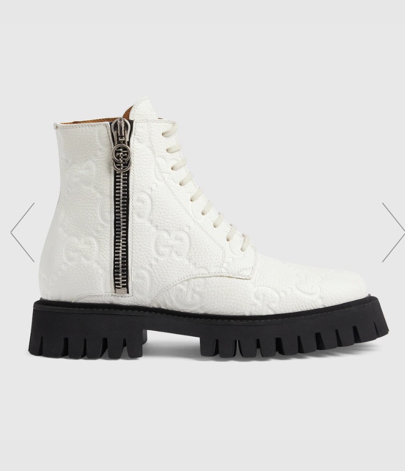 Gucci2023 Botas Martin ultramodernas, el logotipo GG sigue brillando en la nueva colección, con como
