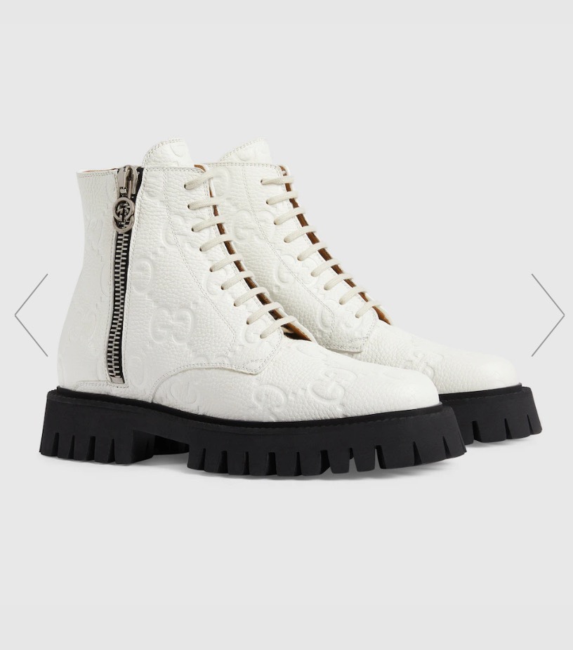 Gucci2023 Botas Martin ultramodernas, el logotipo GG sigue brillando en la nueva colección, con como