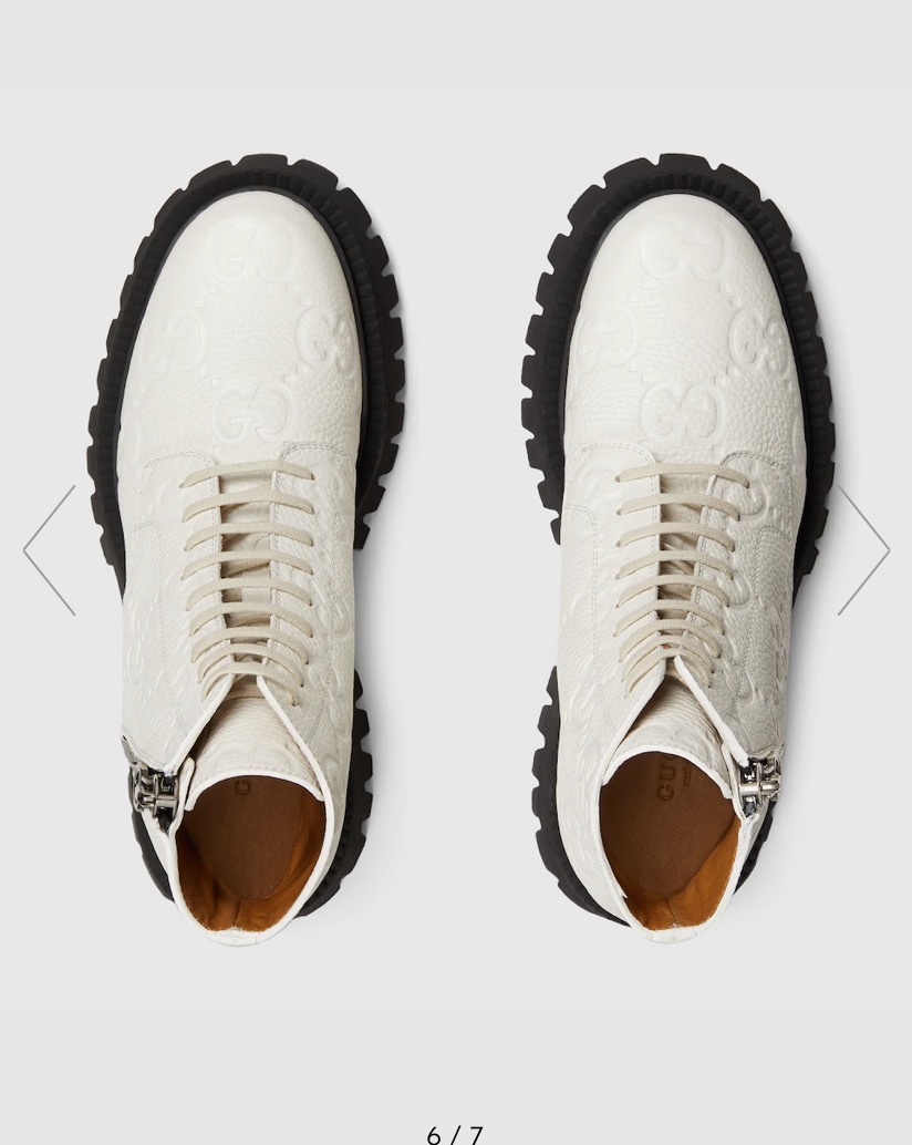 Gucci2023 Botas Martin ultramodernas, el logotipo GG sigue brillando en la nueva colección, con como