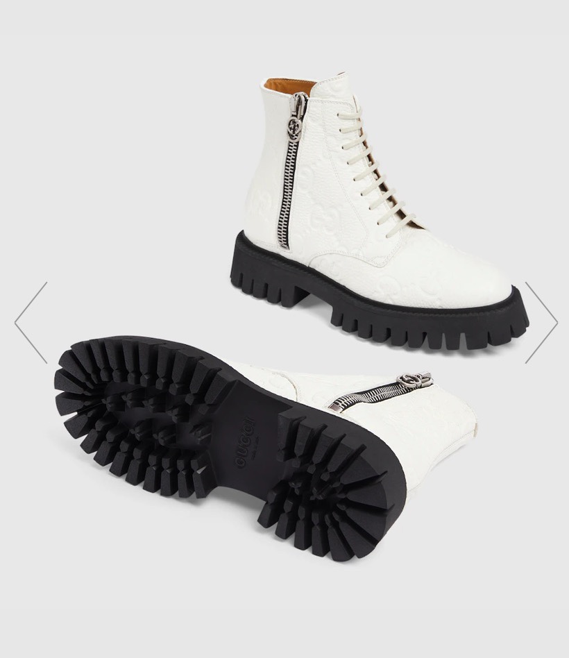 Gucci2023 Botas Martin ultramodernas, el logotipo GG sigue brillando en la nueva colección, con como