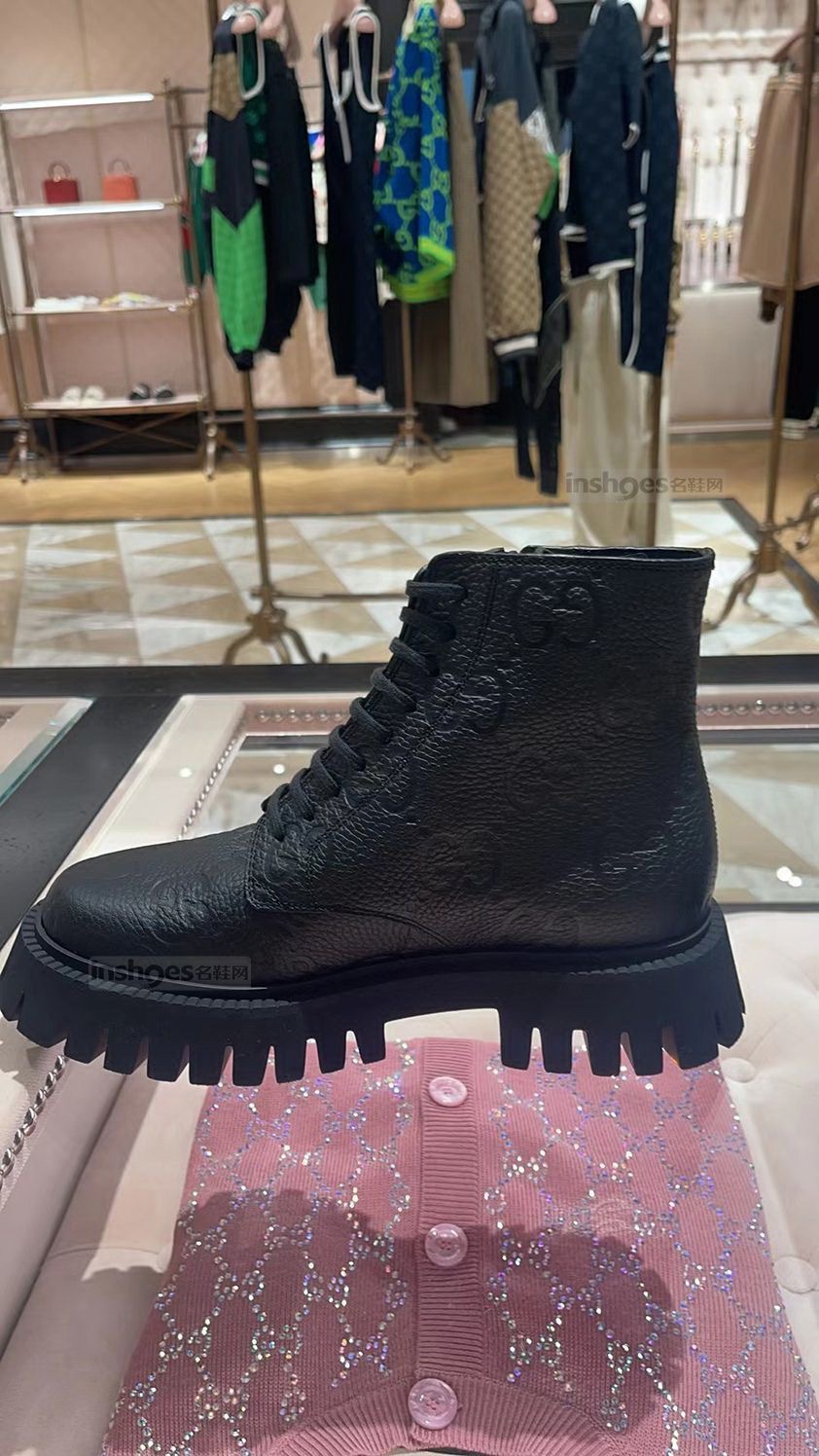 Gucci2023 Botas Martin superfrescas, el logotipo GG sigue brillando en la nueva colección, con comod